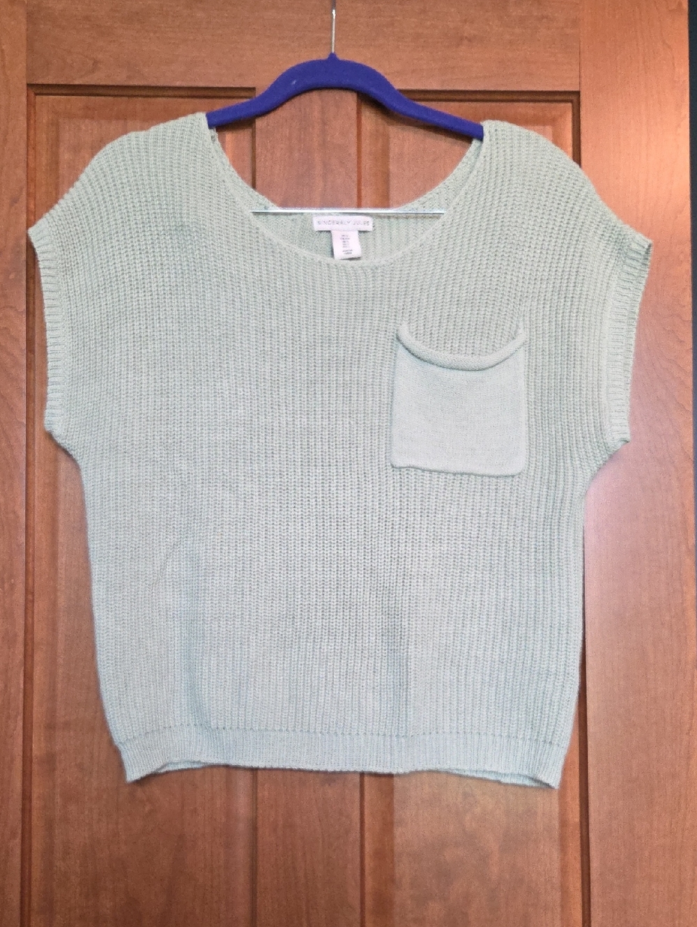 Sincerely Jules Scoop-Neck Short-Sleeve Knit Sweater